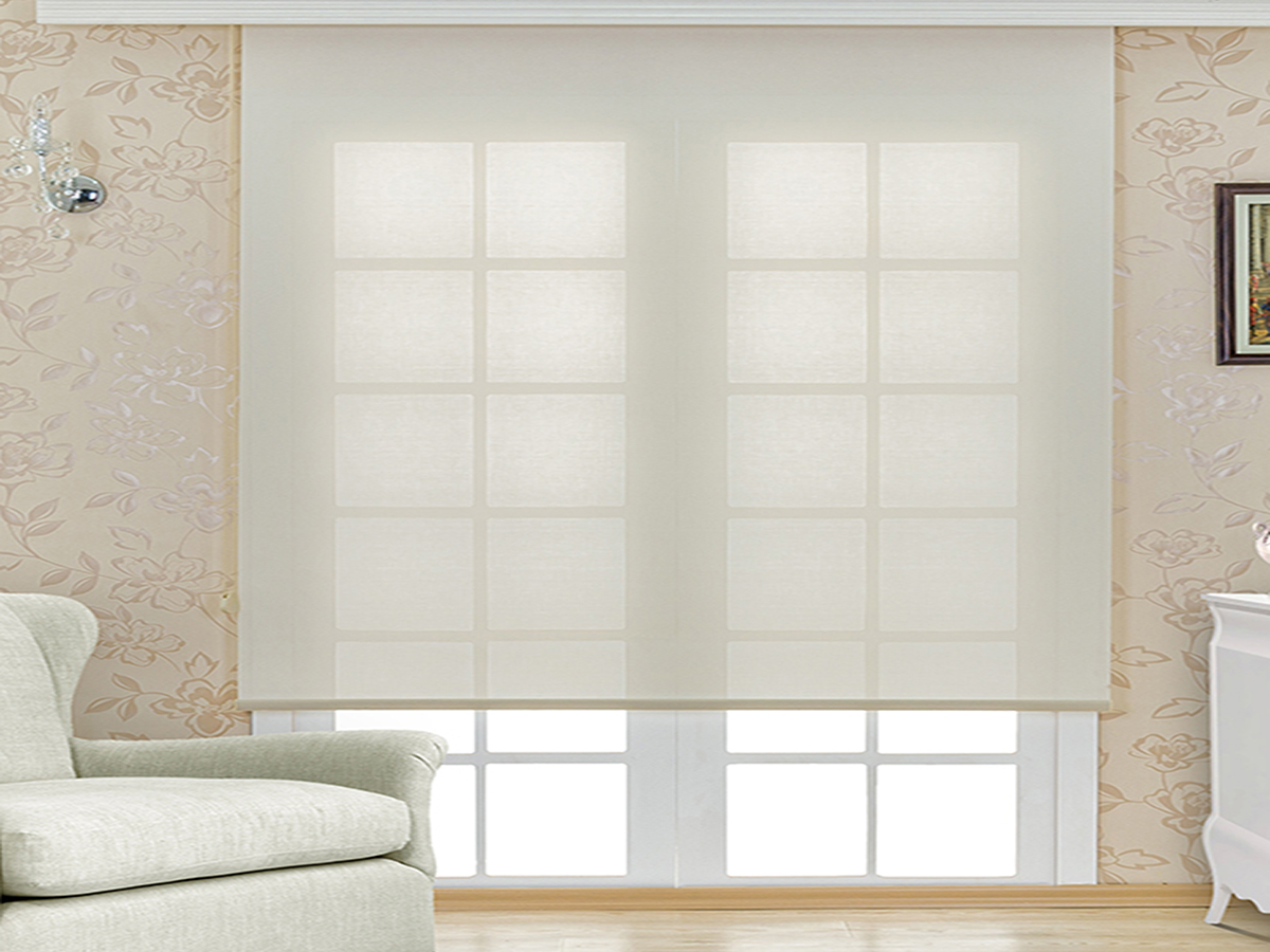 Krem Polyester Stor Perde